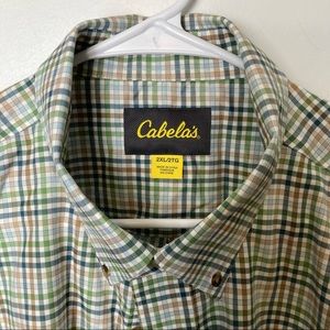 Cabela’s Plaid Long Sleeve Button Shirt, Men’s, Size 2XL